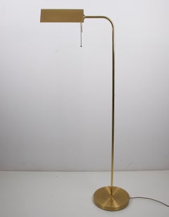 Brass Adjustable Reading Floor Lamp, 1970s, Germany
