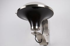 Italian Mid-Century Metal and Ribbed Glass Wall Lamp, 1960s