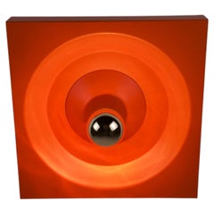 Red Flush Mount or Wall Lamp by Klaus Hempel for Kaiser Leuchten, 1970s