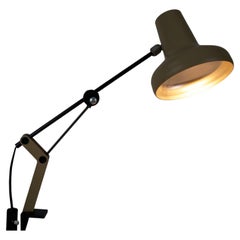 Adjustable Mid-Century Task Lamp in Cream and Black Metal, Germany, 1970s