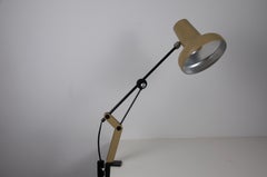 Adjustable Mid-Century Task Lamp in Cream and Black Metal, Germany, 1970s