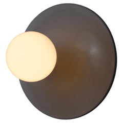 White Disc-Shaped Wall Lamp or Flush Mount, Italy, 1960s