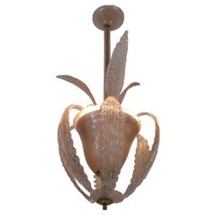 Art Deco Murano Glass Pedant Lamp, 1930s, Italy