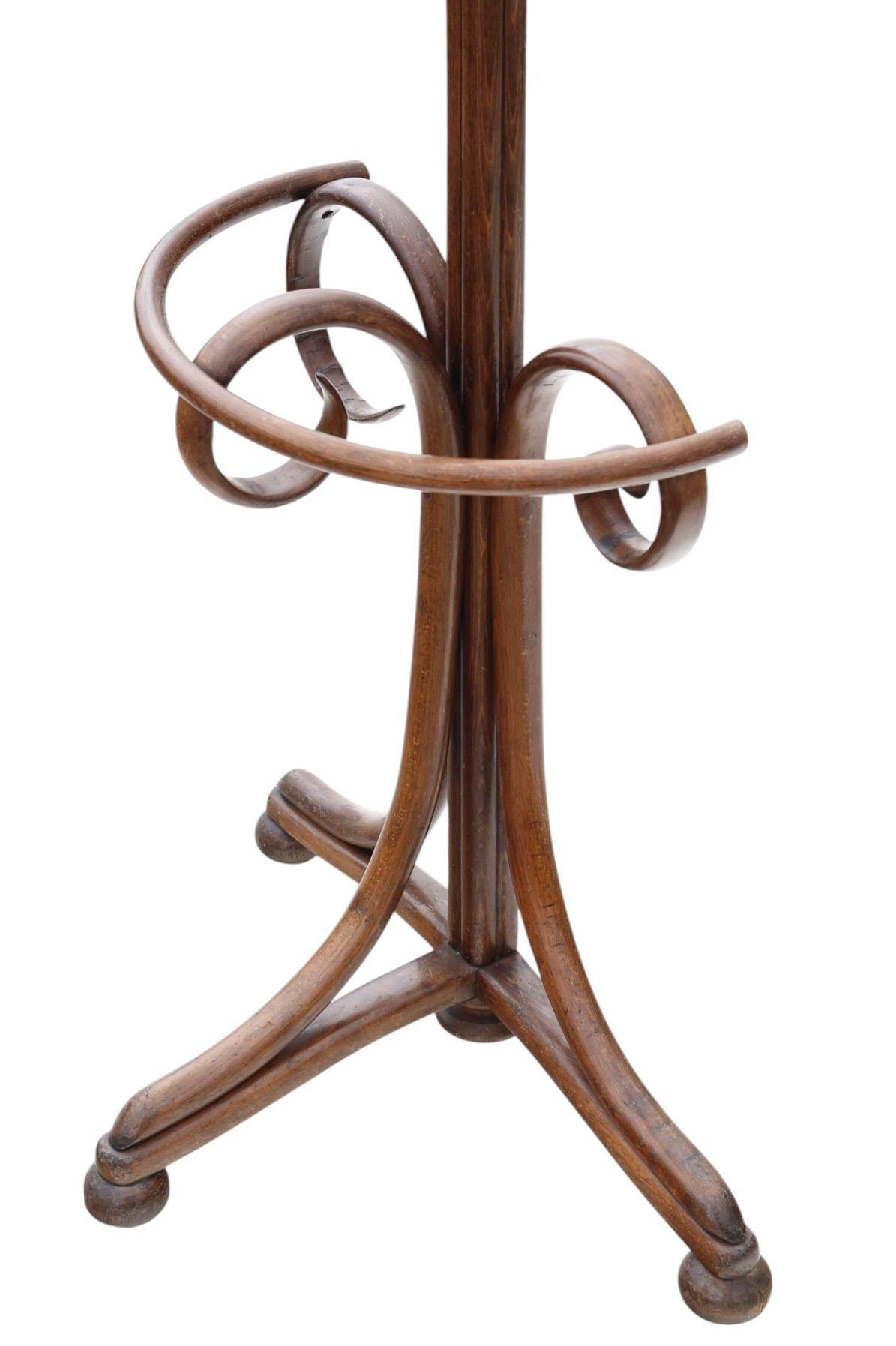 Ancien c.1900 Large Bentwood Coat & Hat Stand Quality Hall Rack, Wall-Standing Bon état - En vente à Wisbech, Cambridgeshire