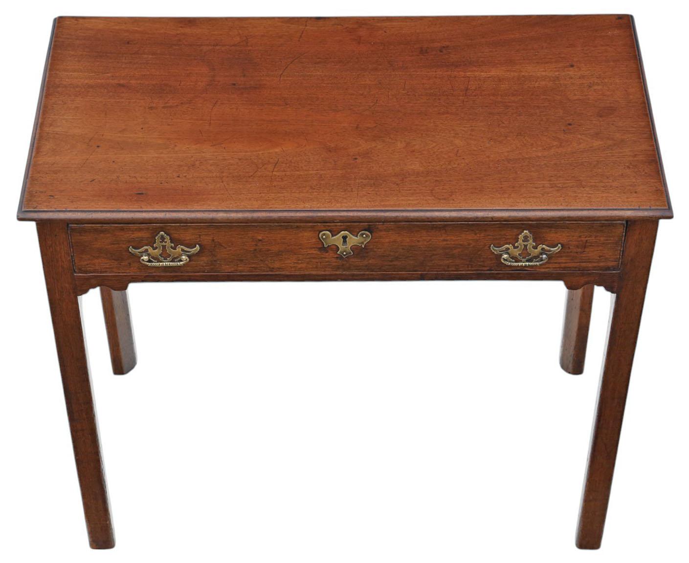 19th Century c.1800 Antique Georgian Mahogany Writing Desk – Fine Quality, Dressing Table For Sale