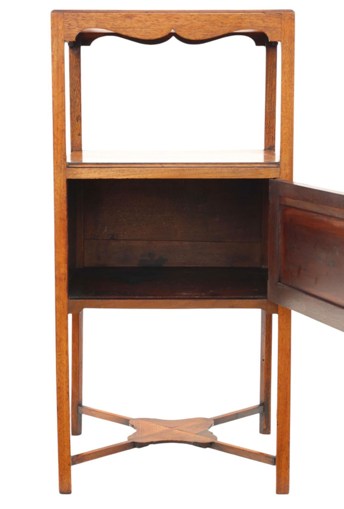 XIX secolo Antico lavabo / comodino in mogano georgiano del 1800 circa - Comodino di qualità in vendita