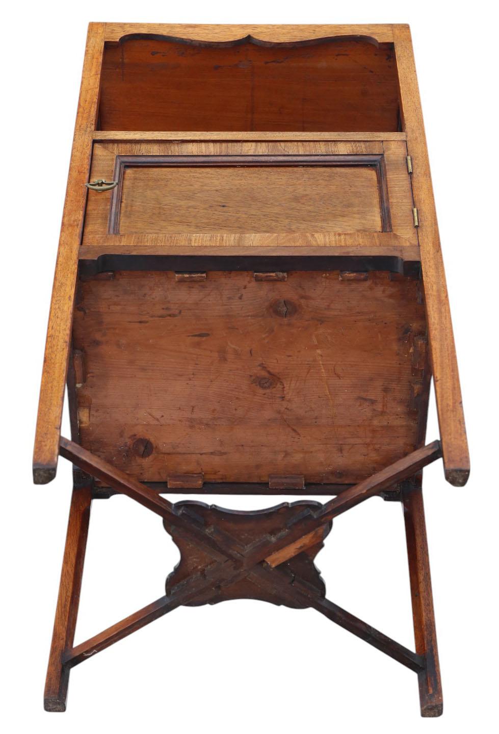 Antico lavabo / comodino in mogano georgiano del 1800 circa - Comodino di qualità in vendita 3