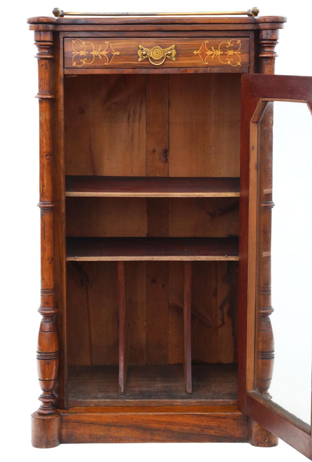 Leggio antico in radica di noce intarsiata del XIX secolo / Mobile da esposizione per molo In condizioni buone in vendita a Wisbech, Cambridgeshire