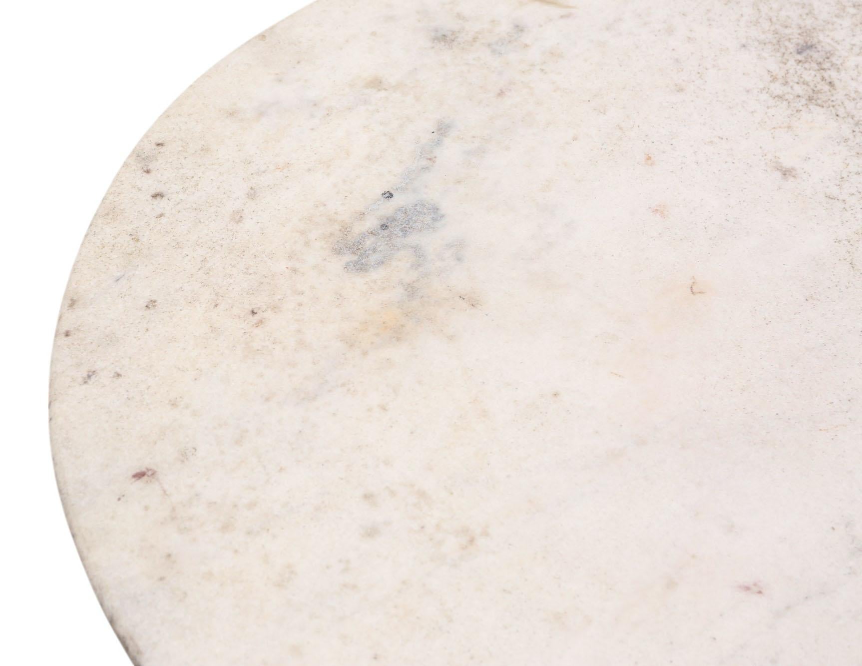 Début du 20ème siècle Table de bistrot ancienne en marbre et fonte de 1900 - Table de cuisine ou de jardin en vente