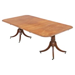 Antique 19th Century Twin Pedestal Extending Dining Table – Fine Quality