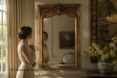Large 19th Century Fine Quality Antique Overmantle Wall Mirror – Gilt Statement