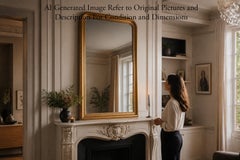 Antique Large 19th Century Gilt Overmantle Wall Mirror – Quality