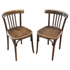 Antique Retro Mid-Century Pair of Bentwood Bistro Dining Chairs – Quality Thonet