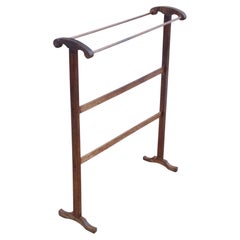 Antique C1910 Oak and Mahogany Towel Rail Stand – Quality