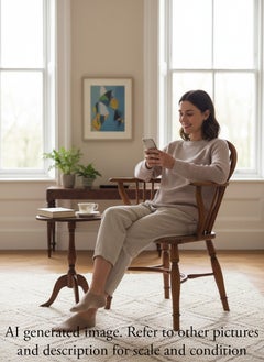 Fauteuil Windsor ou fauteuil à accoudoirs « Carver » ancien du XIXe siècle, en if et orme – De grande qualité