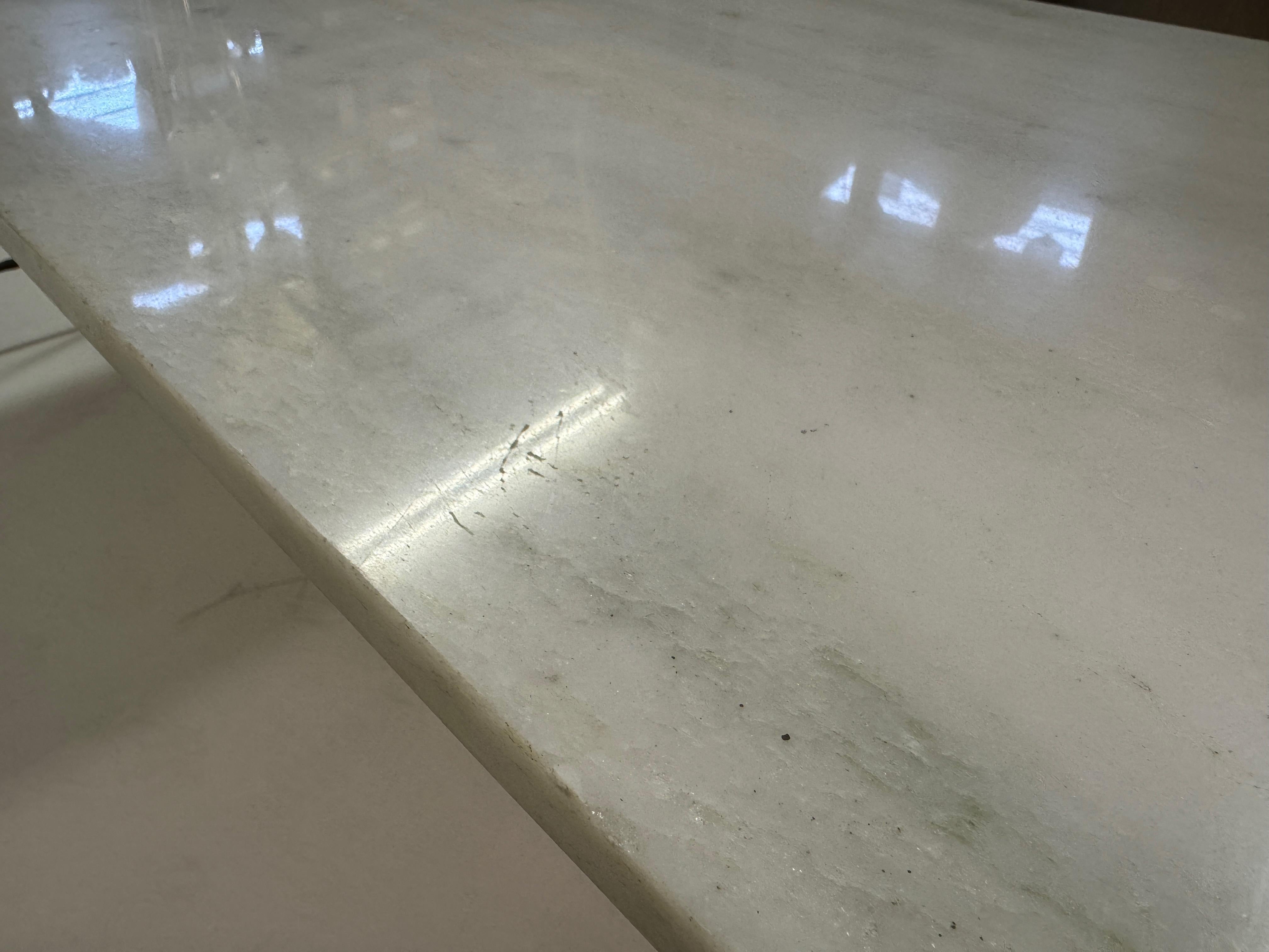 Bronze and Marble Coffee Table in the Style of Giacometti For Sale 10