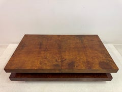 Aldo Tura Lacquered Goatskin Sliding Coffee Table, Italy, 1970s