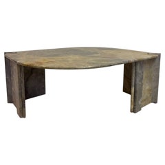 1980s Eye Shaped Marble Coffee Table