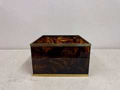 1970s Large Tortoiseshell Effect Plexiglass Planter