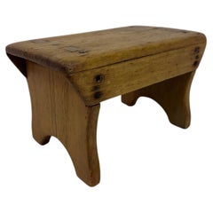 Small Primitive and Rustic Pine Stool