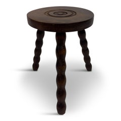 French Tripod Bobbin-Leg Stool