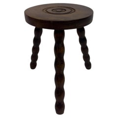 French Tripod Bobbin-Leg Stool