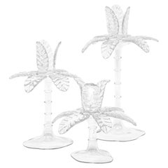 Las Palmas, Contemporary Blown Glass Candlestick by Vito Nesta