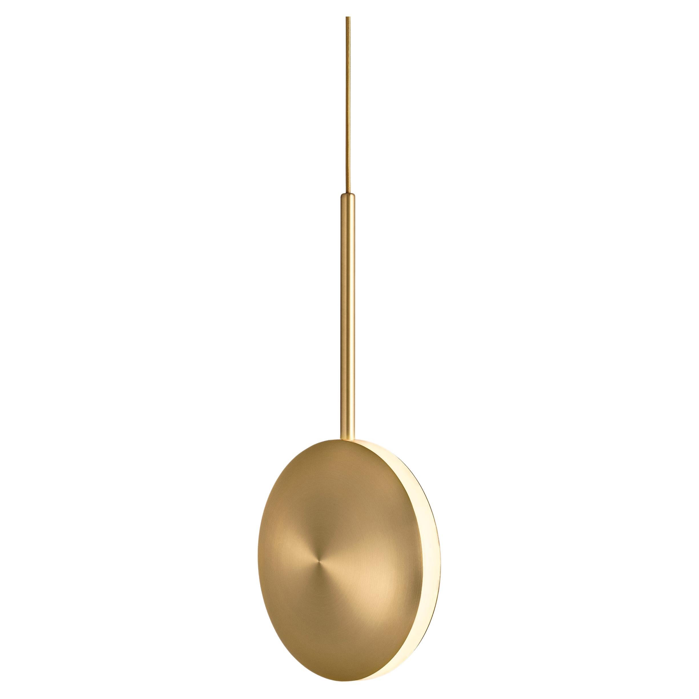 Cosmic 'Comet Pendant Sol' Handmade Artisan Pure Satin Brass Ceiling Light