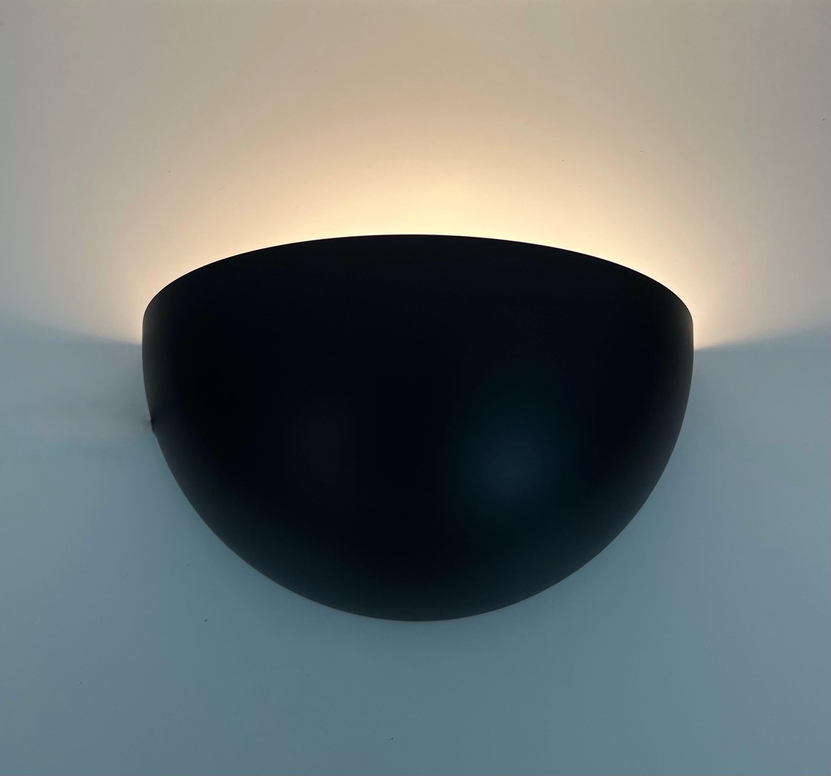 Mid-Century Set of Four Black Metal Wall Sconces by Estiluz, Barcelona, 1970s For Sale 12