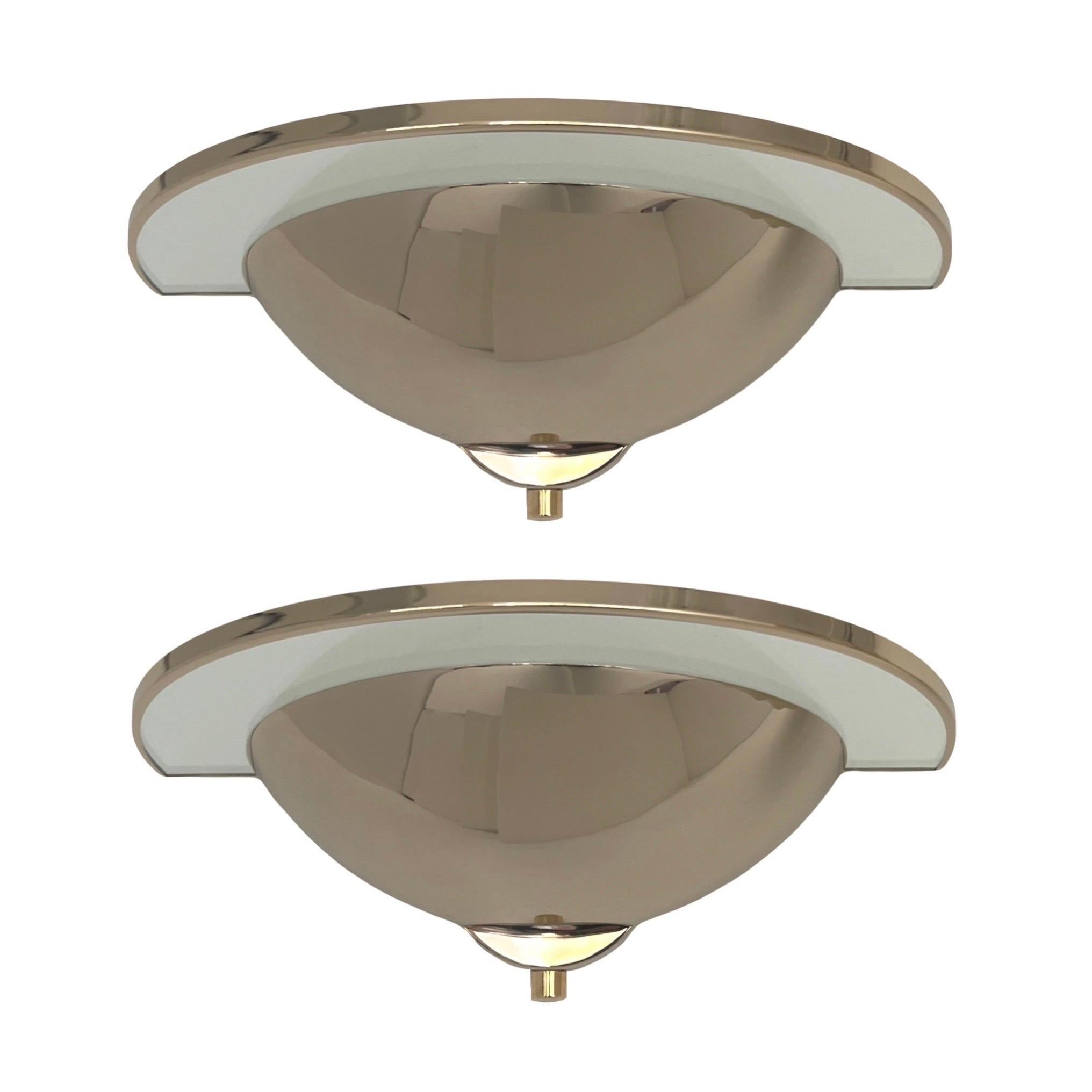 Postmodern Dimmable Gold Pair of Wall Sconces by Estiluz, Barcelona, 1980s For Sale 6