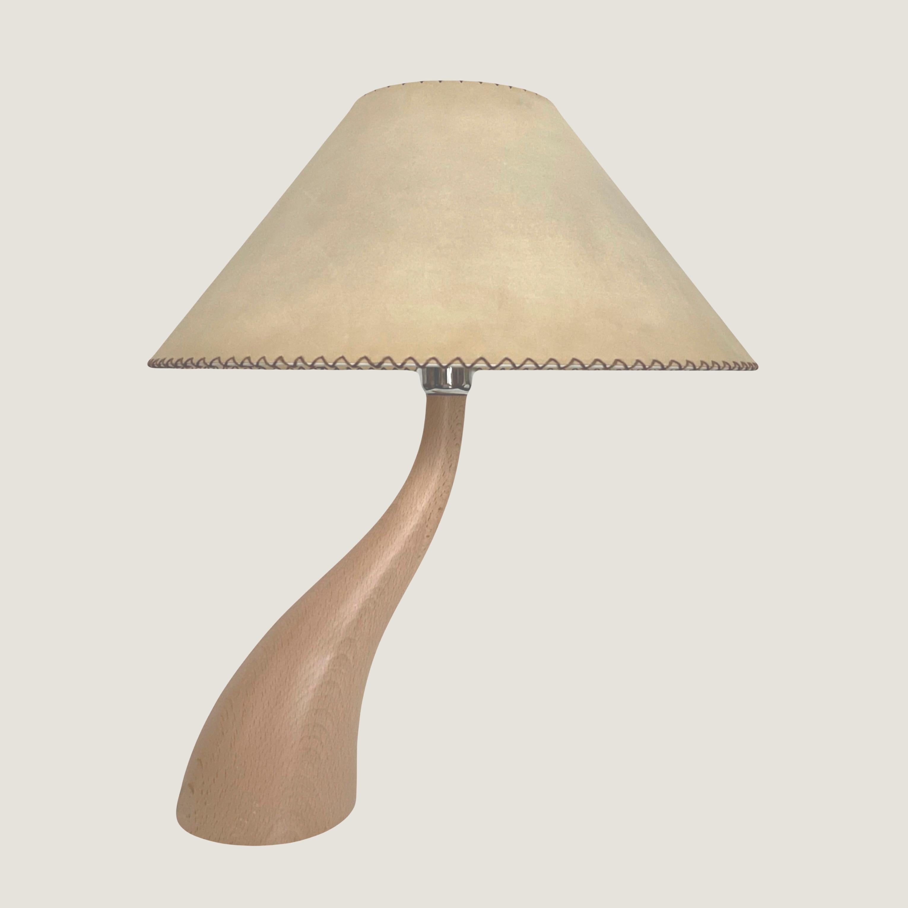 Postmodernes Paar „Bonsai“-Holz-Tischlampen von Blauet, Barcelona, 1990er Jahre im Angebot 8