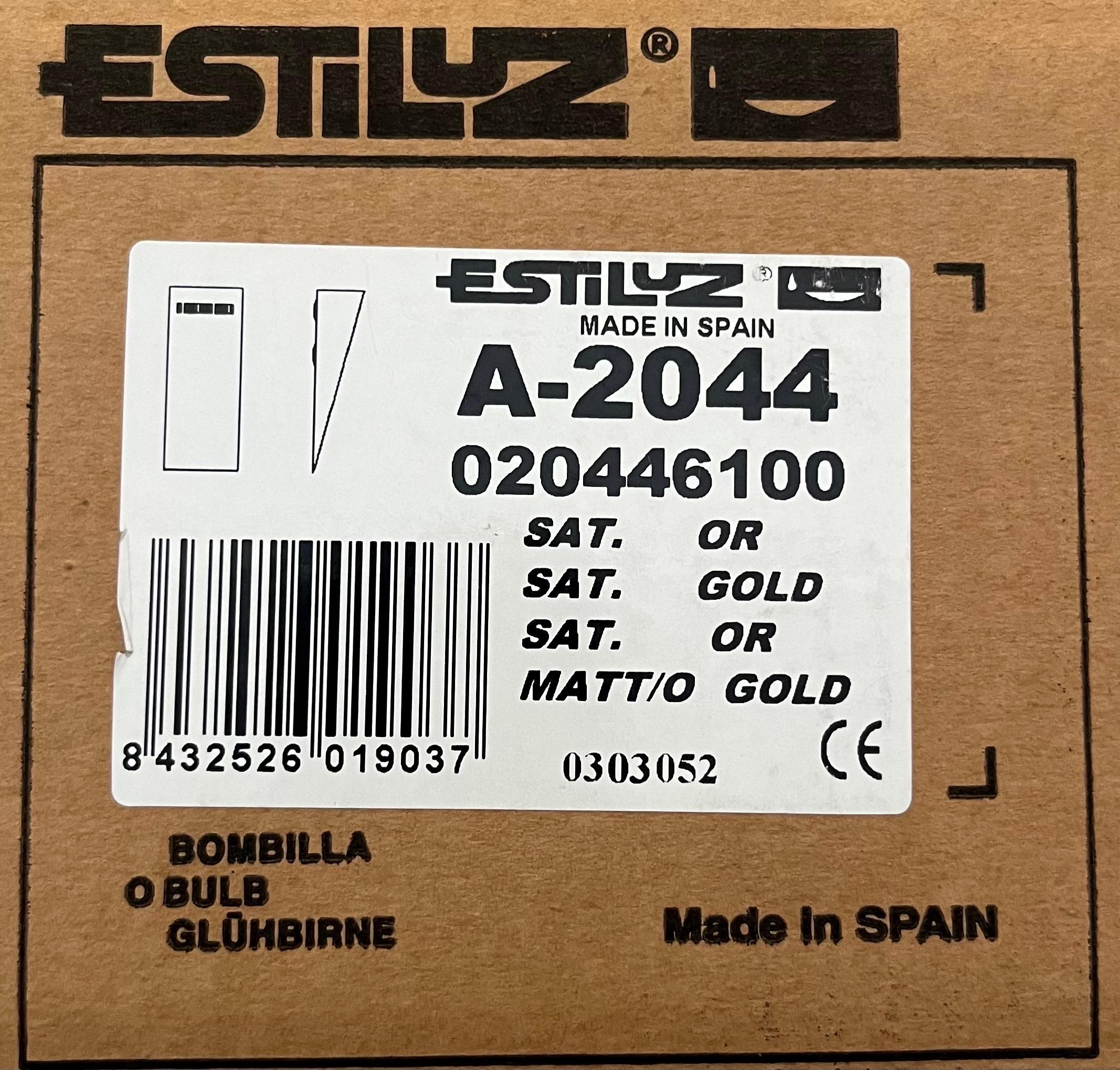 Postmoderner Satz von drei Wandleuchtern aus Goldmetall von Estiluz, Barcelona, 1990er Jahre im Angebot 10