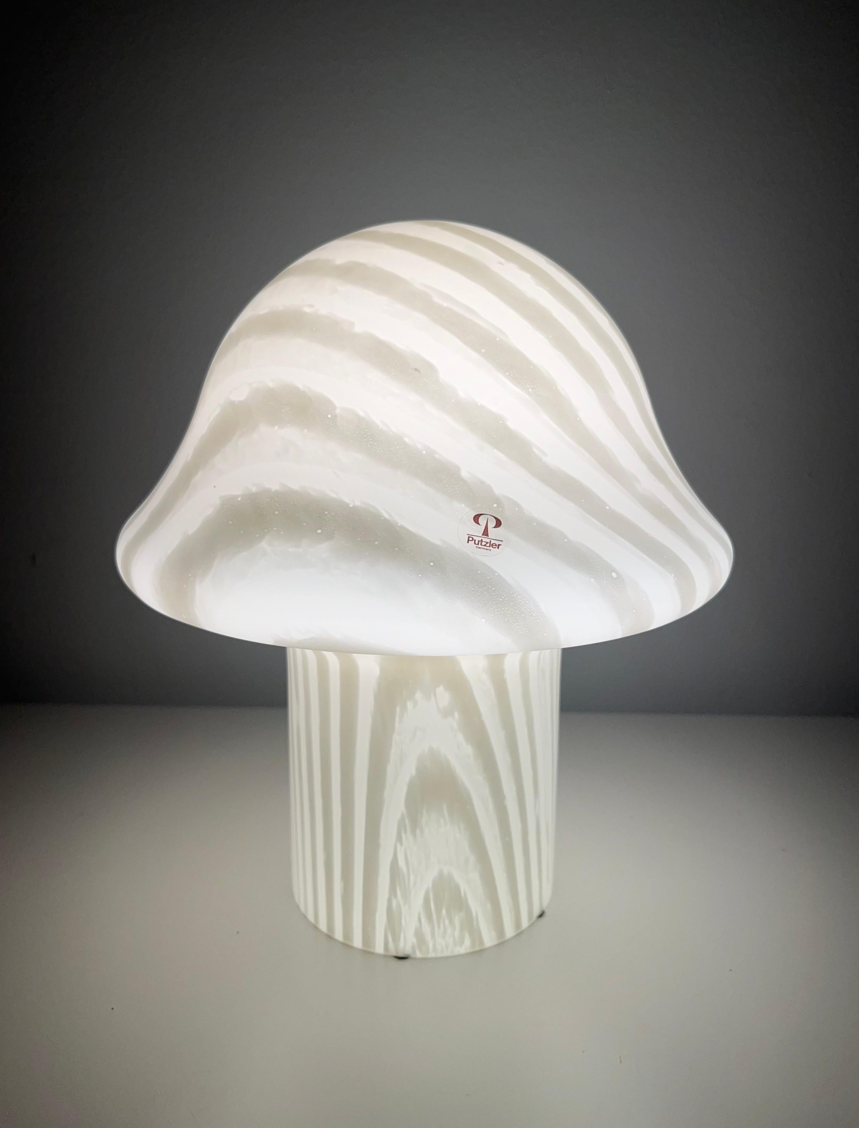 Mid-Century Modern German Midcentury Murano Pair of Table Lamps by Peill & Putzler, 1970s For Sale