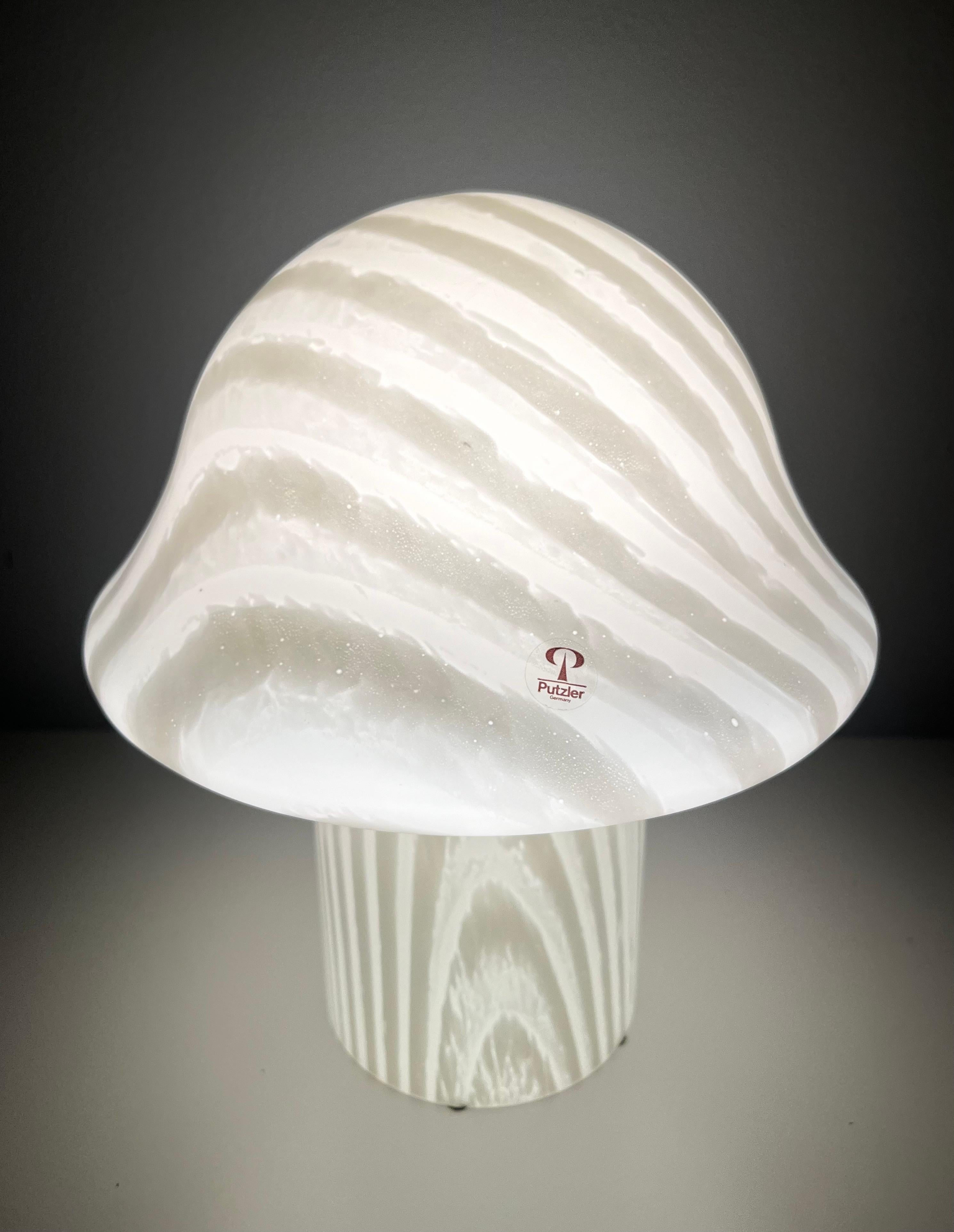Late 20th Century German Midcentury Murano Pair of Table Lamps by Peill & Putzler, 1970s For Sale