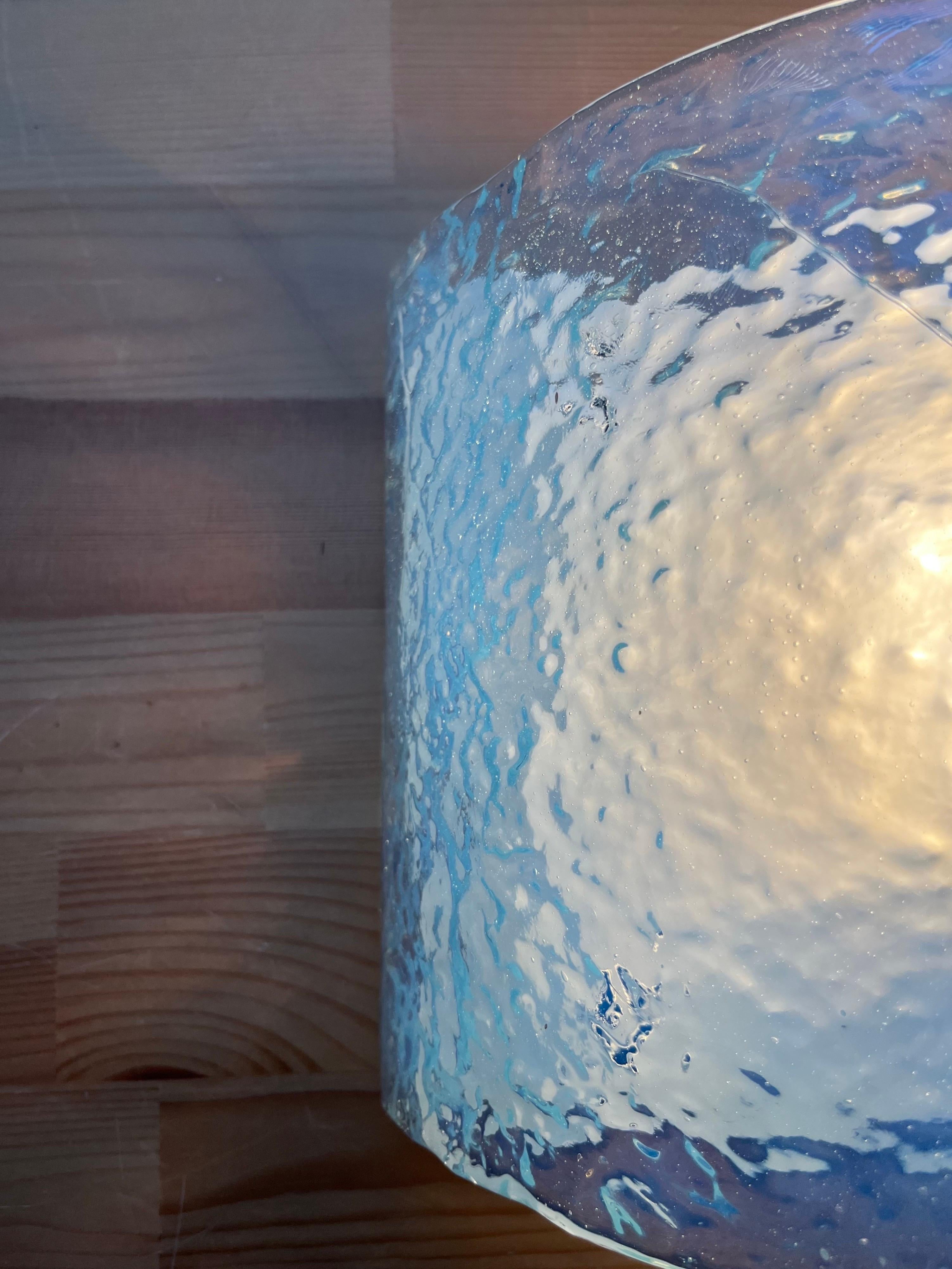 Juego de cuatro apliques de pared de Murano iridiscente de Carlo Nason para Mazzega, años 70 en venta 8