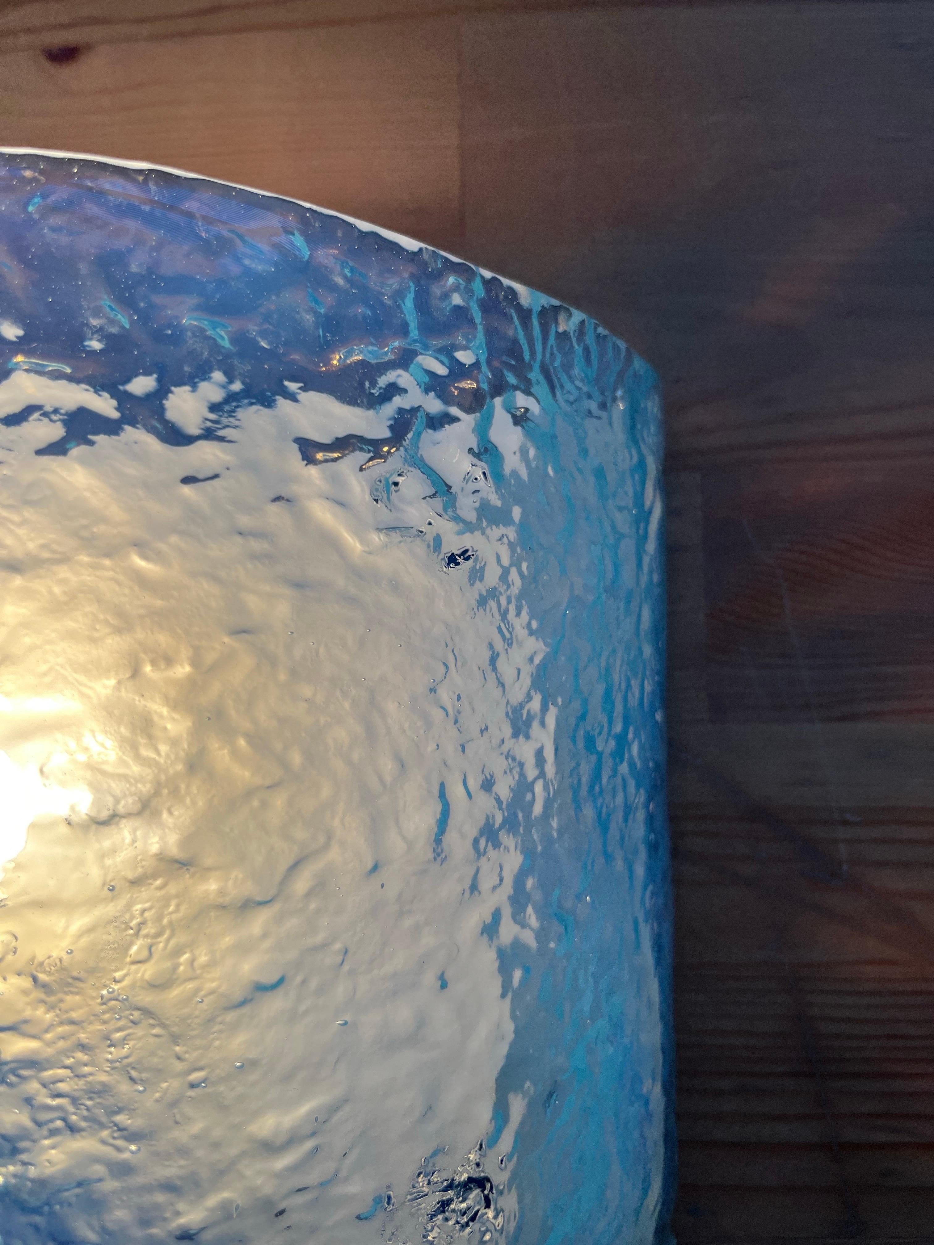 Juego de cuatro apliques de pared de Murano iridiscente de Carlo Nason para Mazzega, años 70 en venta 10