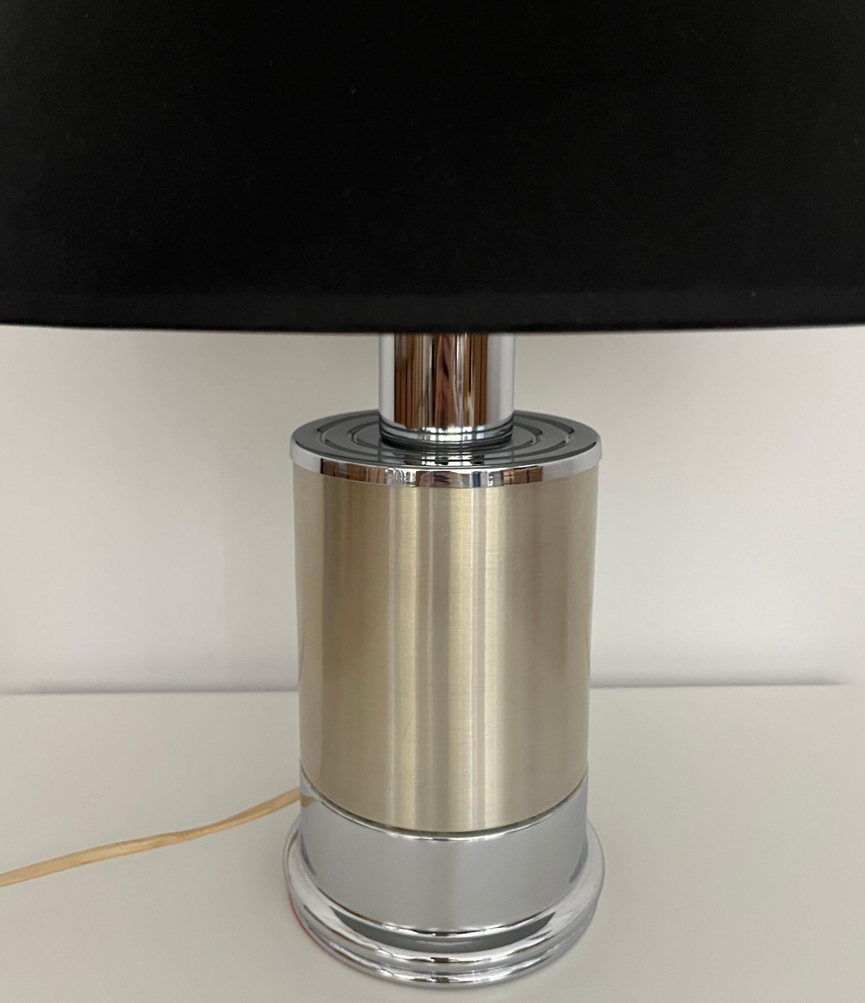Italienische Tischlampe aus versilbertem Metall, Mitte des Jahrhunderts, 1970er Jahre 3