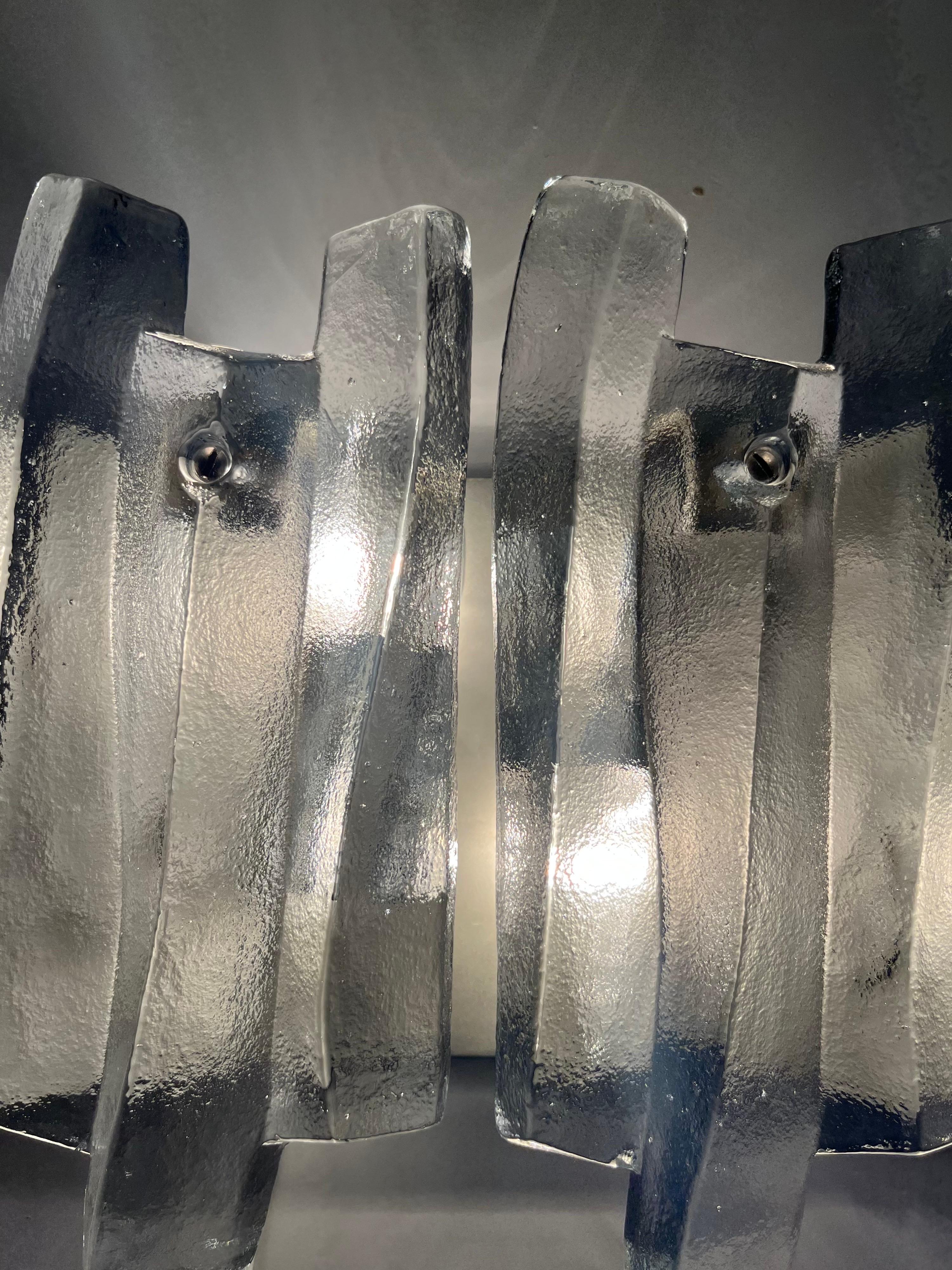 Österreichische Wandleuchter aus Murano-Glas 