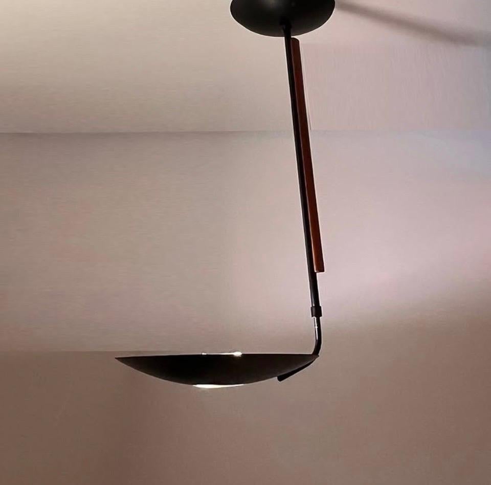 Post-Modern Postmodern Black Chandelier by Estiluz by Leornado Marelli, Barcelona, 1980s For Sale