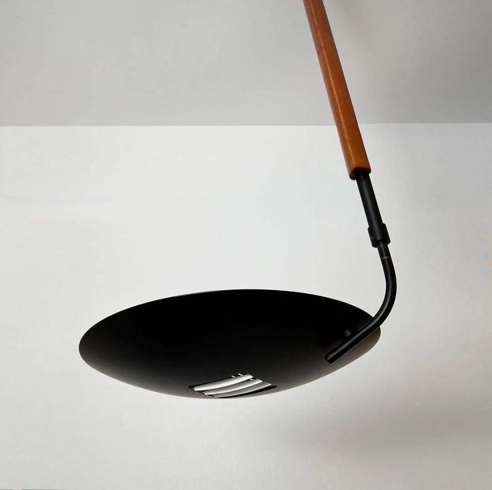 Postmodern Black Chandelier by Estiluz by Leornado Marelli, Barcelona, 1980s For Sale 3