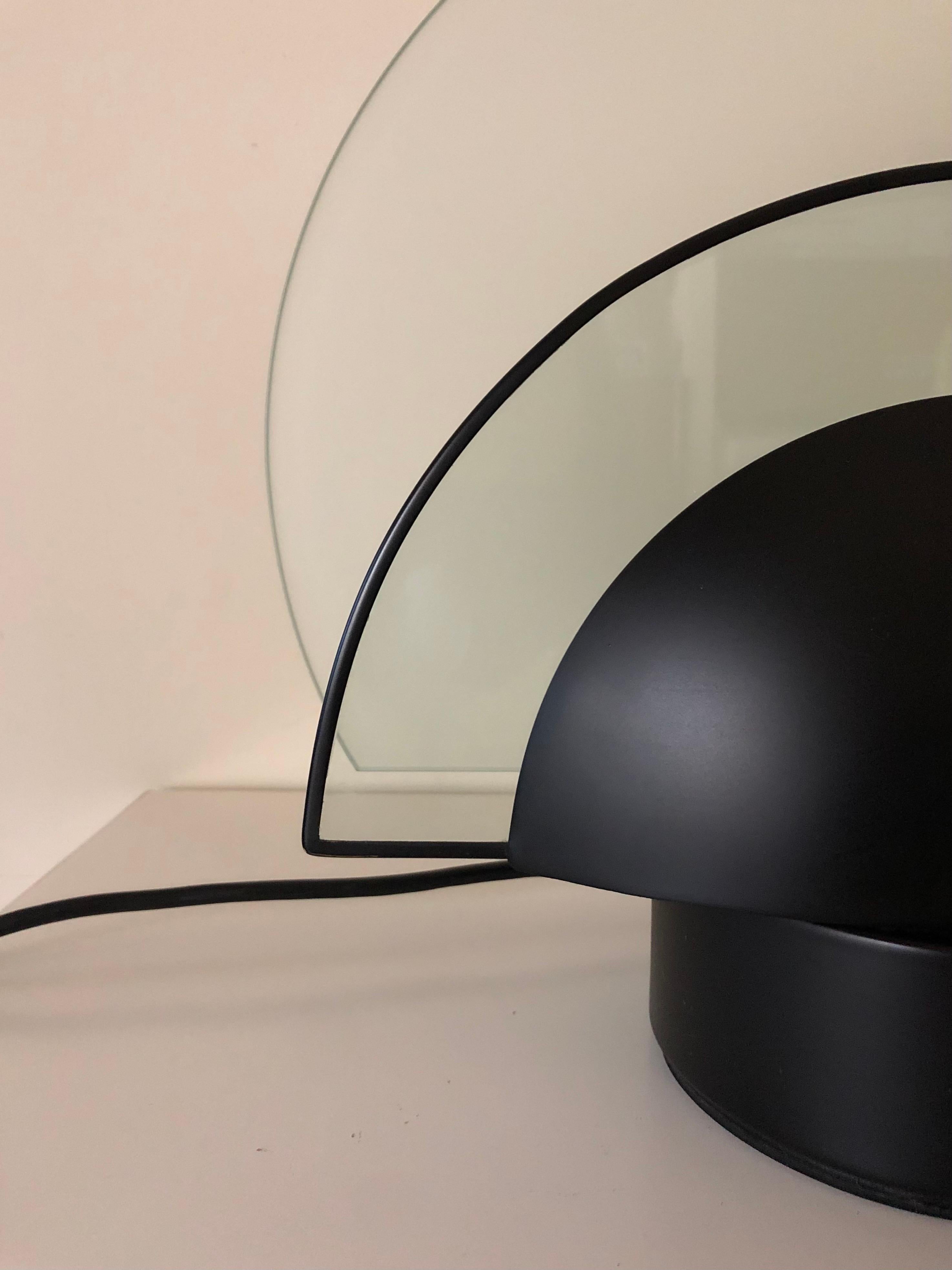 Lampe de table noire espagnole postmoderne à gradation par Estiluz, Barcelone, années 1980 en vente 12