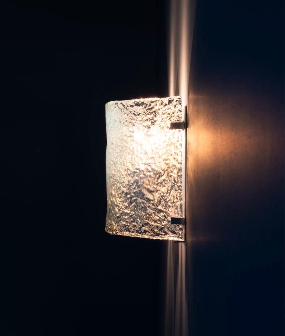 Pair of Italian Iridescent Murano Wall Sconces by Carlo Nason for Mazzega, 1970s For Sale 12