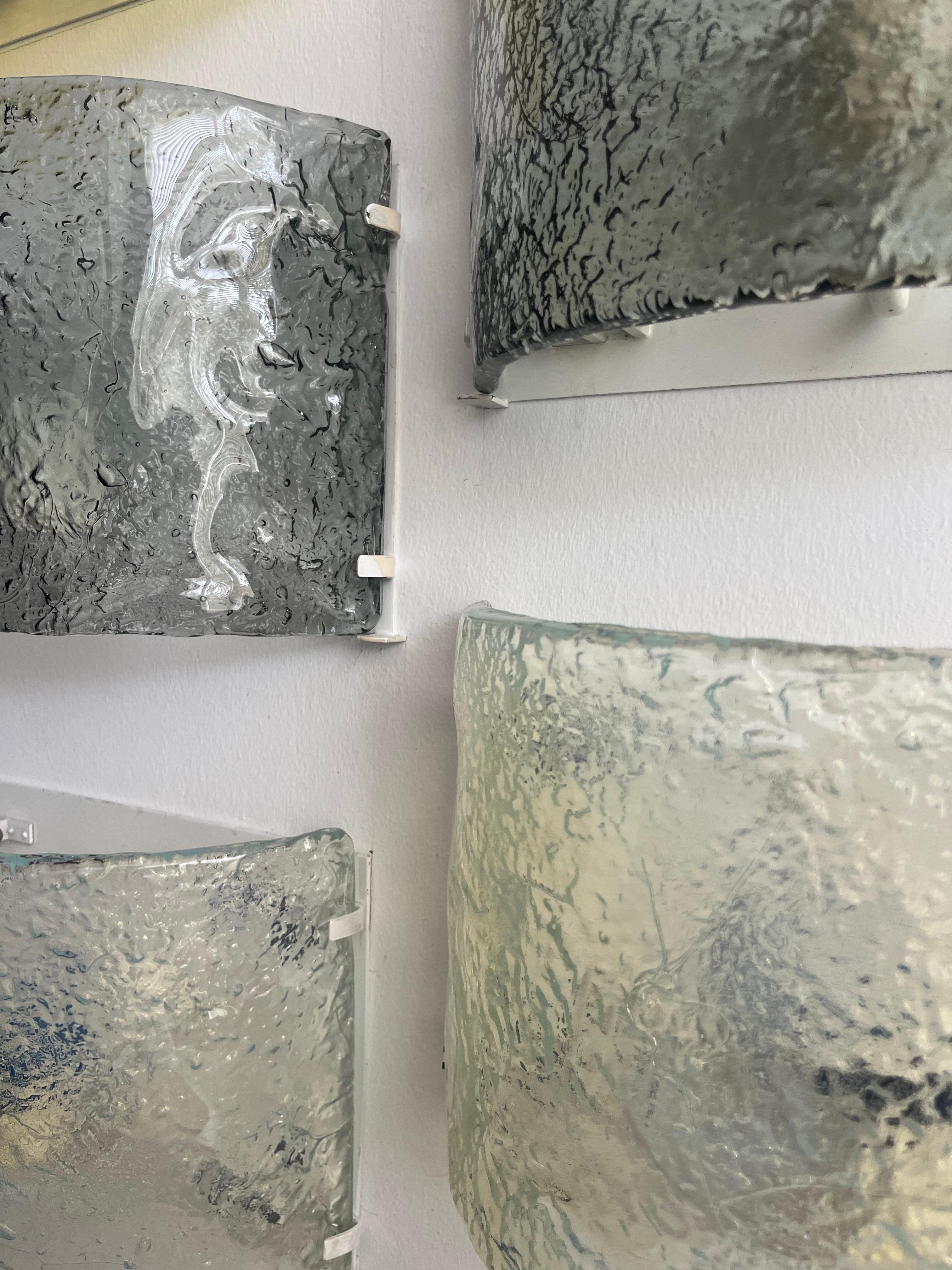 Apliques de pared Mural de Murano de mediados de siglo de Carlo Nason para AV.Mazzega, década de 1970 en venta 8