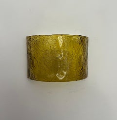Applique murale italienne en Murano jaune par Carlo Nason pour Murano, 1970
