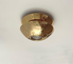 Vierer-Set flächenbündiger Leuchten „Postmodern Gold“ aus Metall von Blauet, Barcelona, 1980er Jahre