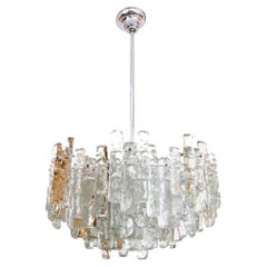Grande lampadario austriaco in vetro di Murano del Medioevo di Kalmar, anni '70