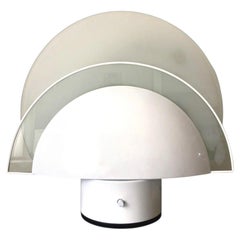 Postmodern Large Dimmable Spanish White Table Lamp by Estiluz, Barcelona, 1980s