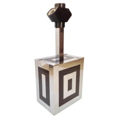 Mid-Century Spanish Metal Table Lamp by Willy Rizzo for Lumica, 1970s