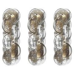 Austrian Midcentury Set of Three Murano "Citrus" Wall Sconces by Kalmar, 1970s