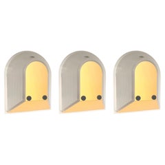 Italian Set of Three "Tesi" Wall Sconces by Roberto Fiorato for Prisma, 1980s